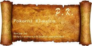 Pokorni Klaudia névjegykártya